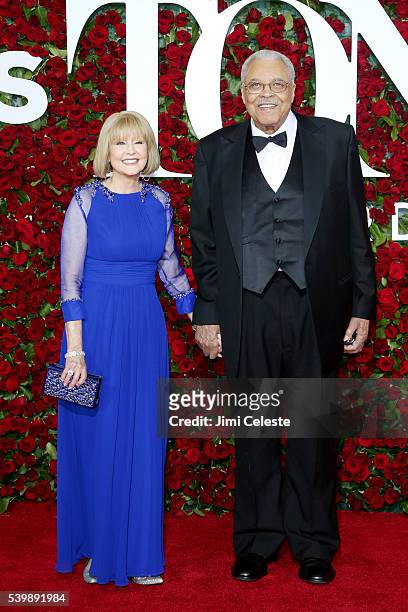 Cecilia Hart and James Earl Jones attends the 2016 Tony Awards - Red Carpet at The Beacon Theatre on June 12, 2016 in New York City.