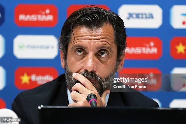 Quique Sanchez Flores, new trainer of the RCD Espanyol, on june 13, 2016.