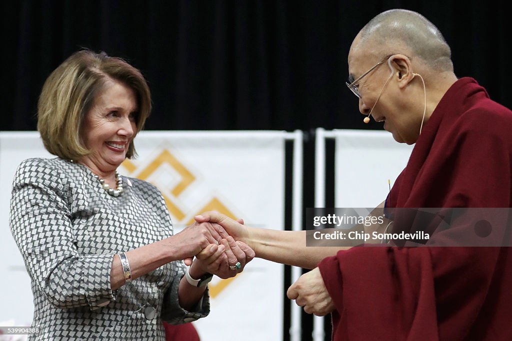 Dalai Lama Delivers Address In Washington DC