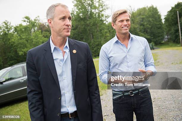 Rep. Sean Patrick Maloney, D-N.Y., left, and his husband Randy Florke, meet in the Newburgh, N.Y., near the Water Department, June 11, 2016. Maloney...