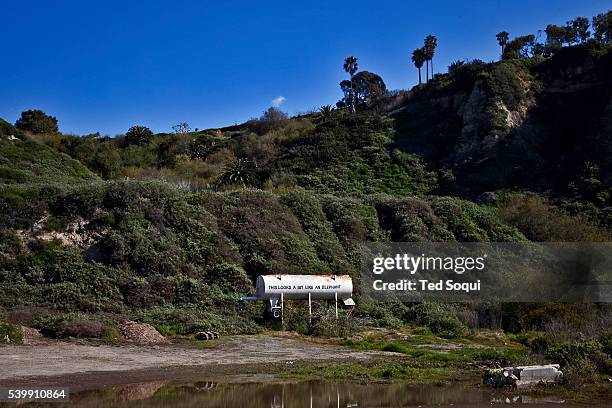 Street artist Banksy created another piece of street art in Santa Monica. He painted the words "LOOKS A BIT LIKE AN ELEPHANT" on a water truck....