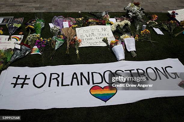 On South Orange Avenue down the street from Pulse Nightclub on June 13, 2016 in Orlando, Florida. The shooting at Pulse Nightclub, which killed 50...