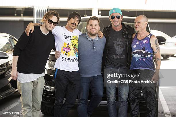 The Red Hot Chili Peppers join James Corden for Carpool Karaoke on "The Late Late Show with James Corden," Monday, June 13th, 2016 on The CBS...