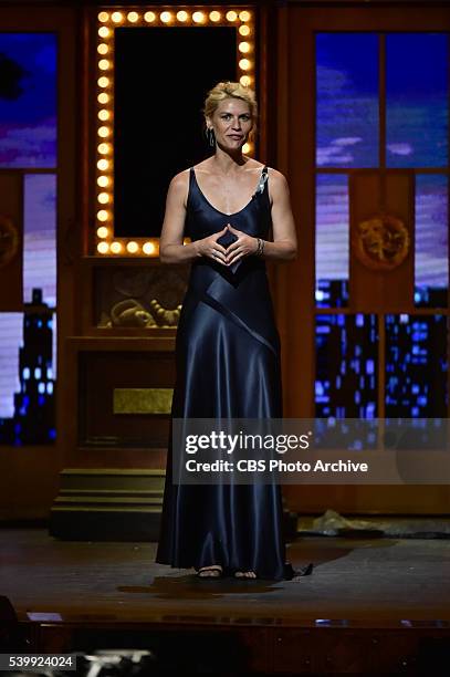 Claire Danes at THE 70TH ANNUAL TONY AWARDS, live from the Beacon Theatre in New York City, Sunday, June 12 on the CBS Television Network.