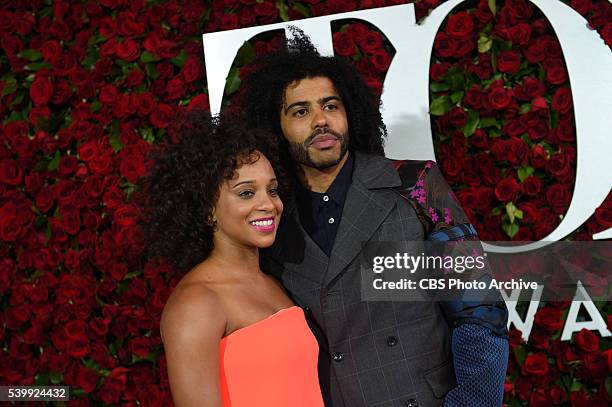 Daveed Diggs nominated for Best Performance by an Actor in a Featured Role in a Musical for Hamilton on the red carpet at THE 70TH ANNUAL TONY...