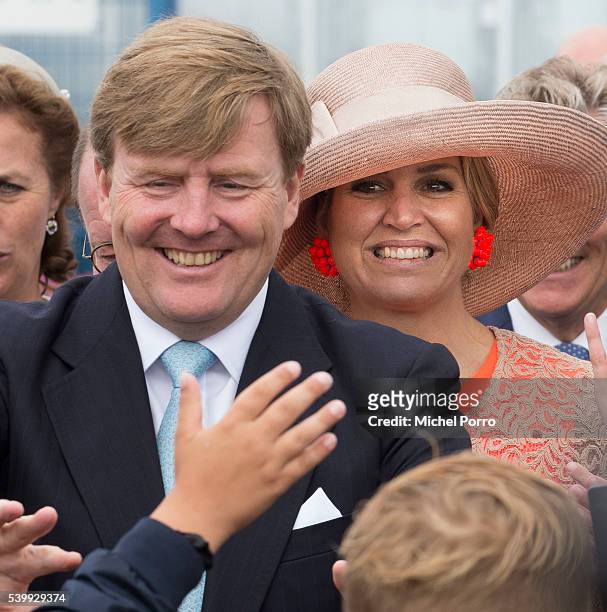 King Willem-Alexander and Queen Maxima of The Netherlands visit the sustainable tomato producer Empatec during their regional tour of north west...