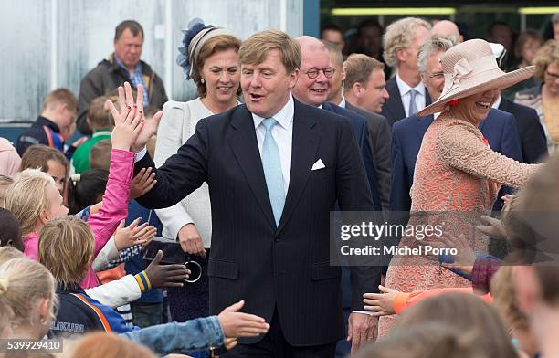 King Willem-Alexander and Queen Maxima of The Netherlands visit the sustainable tomato producer Empatec during their regional tour of north west...