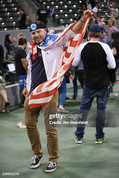 Campaign supporter at Bernie Sanders rally at California Sate University, Dominquez Hills in Carson, California on May 17, 2016.