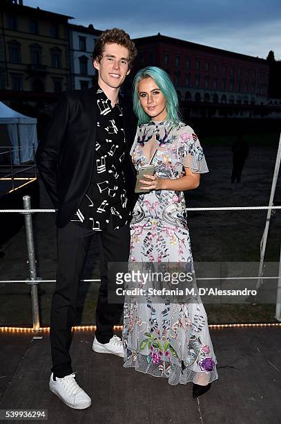 Felix De Laet known as 'Lost Frequencies' and Tiger Lily attend the Underwater Love Party at Firenze4ever 13th Edition hosted by LuisaViaRoma during...