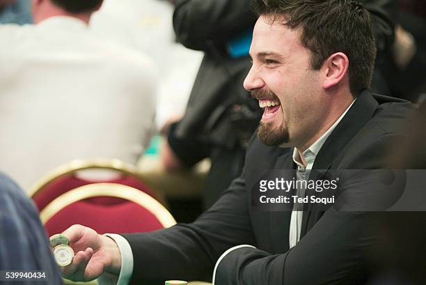 Actor Ben Affleck attends the World Poker Tour Invitational at the Commerce Casino.