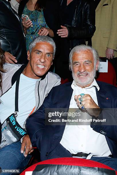 Actor Samy Naceri and Sponsor of the school "L'Entree des Artistes", Jean-Paul-Belmondo attend the 2016 Public performance of Comedians School...