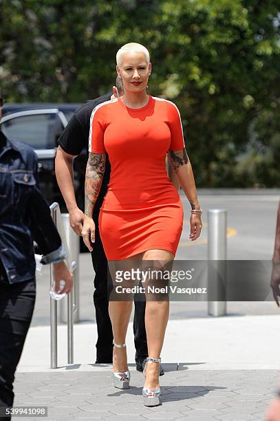 Amber Rose visits "Extra" at Universal Studios Hollywood on June 13, 2016 in Universal City, California.