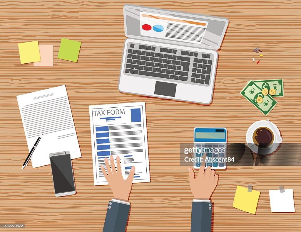 Tax Time Graphics Tax Time Concept High-Res Vector Graphic - Getty Images