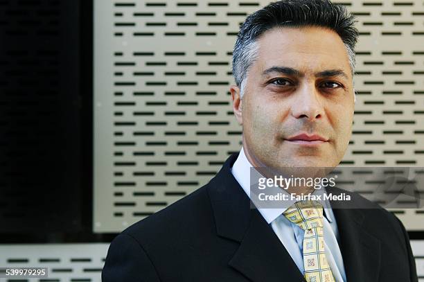 Ahmed Fahour, CEO of National Australia Bank, outside their Docklands HQ, 18 January 2006. AFR Picture by JESSICA SHAPIRO
