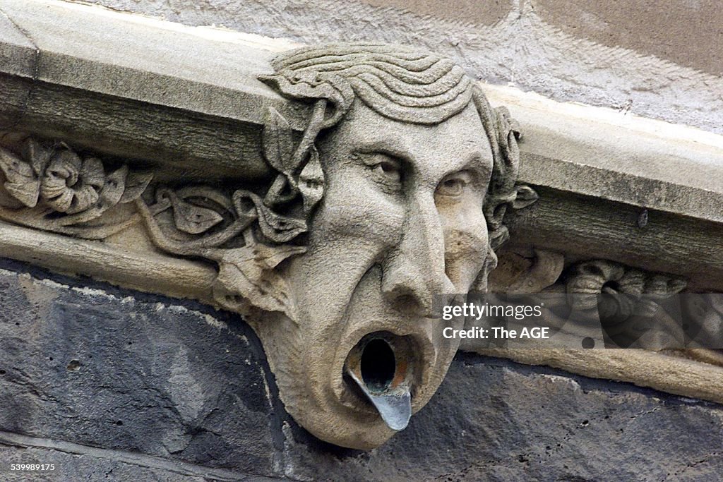 Gargoyle on the side of St. Patricks Cathedral that looks like Jeff Kennett. TH
