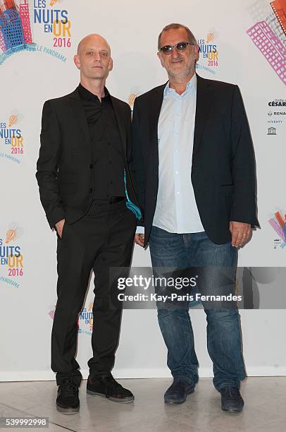 Robert Nacken and Armand Amar attend the 'Les Nuits En Or 2016' Gala dinner at UNESCO on June 13, 2016 in Paris, France.
