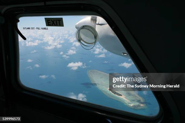 An uninhabited atoll in the Torres Strait. King tides and strong winds have caused flooding on several islands in the Torres Strait generating...