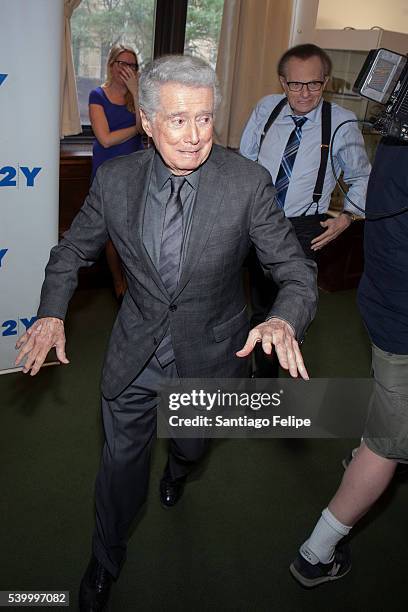 Regis Philbin and Larry King attend Larry King In Conversation With Regis Philbin at 92nd Street Y on June 13, 2016 in New York City.