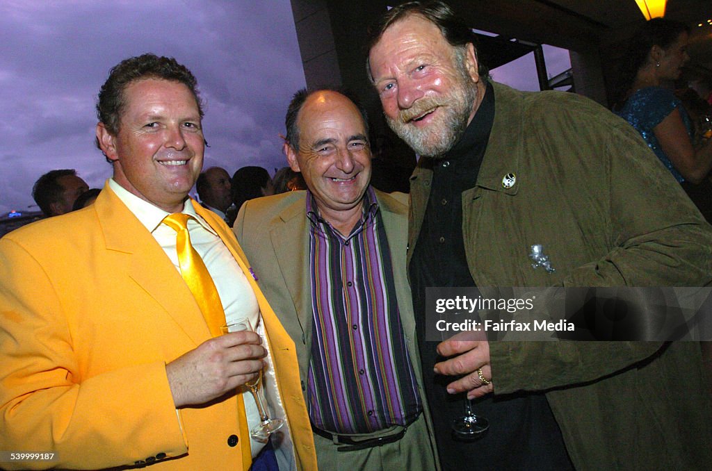 Anthony Durrell, Jean Paul Bell and Jack Thompson at the Laugh Out Loud Dinner,