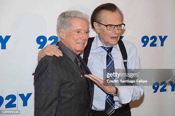 Regis Philbin and Larry King attend Larry King In Conversation With Regis Philbin at 92nd Street Y on June 13, 2016 in New York City.