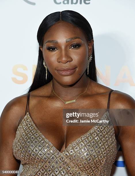 Serena Williams attends the Premiere Of EPIX Original Documentary "Serena" at SVA Theatre on June 13, 2016 in New York City.