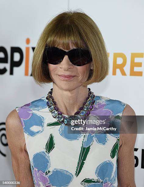 Anna Wintour attends the Premiere Of EPIX Original Documentary "Serena" at SVA Theatre on June 13, 2016 in New York City.