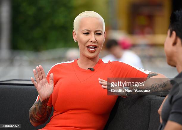 Amber Rose visits "Extra" at Universal Studios Hollywood on June 13, 2016 in Universal City, California.