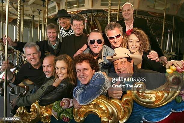 The Countdown Spectacular launch at Luna Park - Daryl Braithwaite, Joe Camilleri, Totti Goldsmith, Leo Sayer, Ian Molly Meldrum, Eve Von Bibra, Ross...