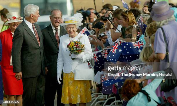 Queen Elizabeth II and Prince Phillip have arrived in Canberra to begin their five-day tour of Australia. They were greeted by a welcoming party,...