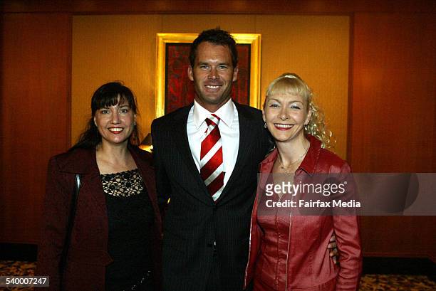 Diana Vidler, Tom Williams and Susan Vidler at the Sydney Swans Ladies Lunch at Four Seasons Hotel, 10 May 2006. SHD Picture by DANIELLE SMITH