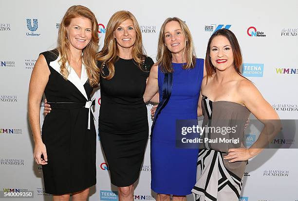 Jenn Brown, Executive Director, Civic Nation, actress Connie Britton, Kathleen Biden and former NFL coach Jen Welter attend The United State of Women...