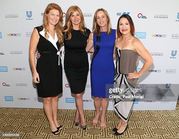 Jenn Brown, Executive Director, Civic Nation, actress Connie Britton, Kathleen Biden and former NFL coach Jen Welter attend The United State of Women...