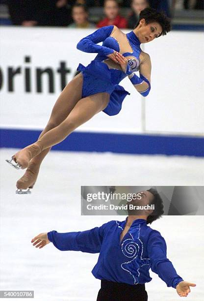 French S.Abitbol & S.Bernadis went on to win the bronze medal in the pairs category.