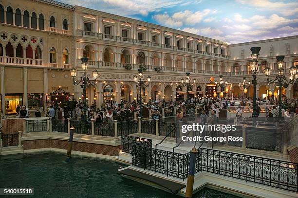 St. Mark's Square at the Venetian Hotel & Casino is viewed on June 7, 2016 in Las Vegas, Nevada. Tourism in America's "Sin City" has, over the last...