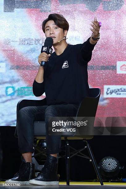 Actor Chen Kun attends "Power to Go" launching ceremony on June 13, 2016 in Beijing, China. "Power to Go" refers to a series of public charities...