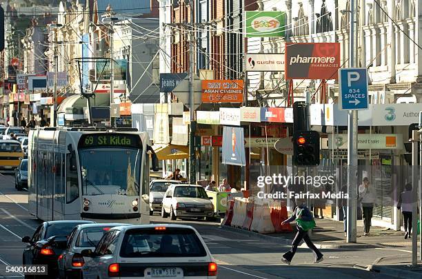 Generic view of Glenferrie Rd. Hawthorn. For feature on the trend people are moving into smaller housing in order to have close access to cafes and...