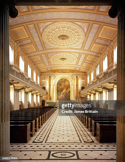 greenwich chapel - old royal naval college stock pictures, royalty-free photos & images