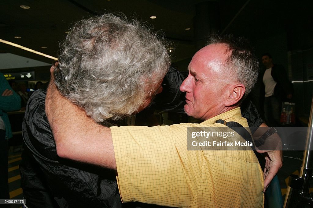 Everest conqueror and double amputee Mark Inglis shows emotion as he arrives at