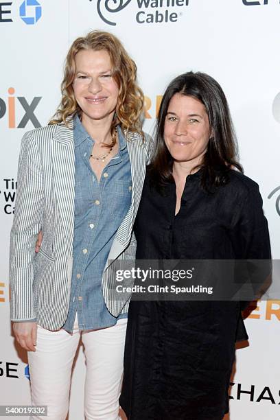 Sandra Bernhard and Sara Switzer attend The Premiere of EPIX Original Documentary "Serena" at SVA Theatre on June 13, 2016 in New York City.