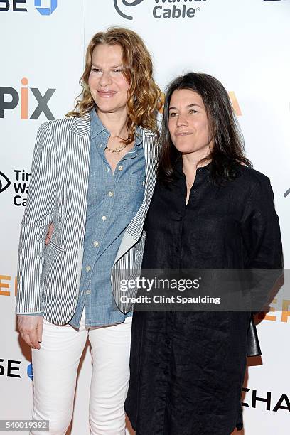 Sandra Bernhard and Sara Switzer attend The Premiere of EPIX Original Documentary "Serena" at SVA Theatre on June 13, 2016 in New York City.