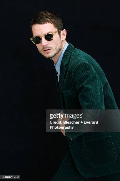 Actor Elijah Wood is photographed for August Man on July 10, 2012 in Los Angeles, California. Styling: Danielle Nachmani; Grooming: Lisa-Raquel...
