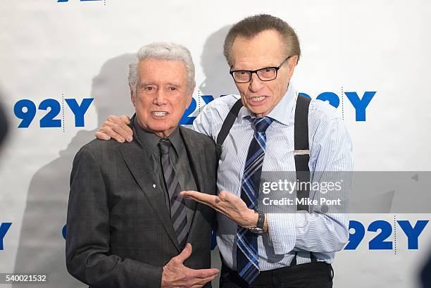 Regis Philbin and Larry King attend Larry King In Conversation With Regis Philbin at 92nd Street Y on June 13, 2016 in New York City.