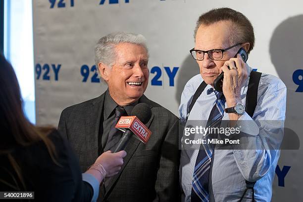 Regis Philbin and Larry King attend Larry King In Conversation With Regis Philbin at 92nd Street Y on June 13, 2016 in New York City.