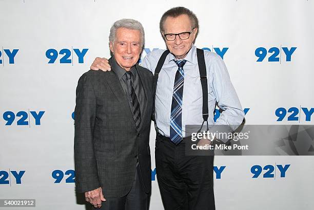 Regis Philbin and Larry King attend Larry King In Conversation With Regis Philbin at 92nd Street Y on June 13, 2016 in New York City.