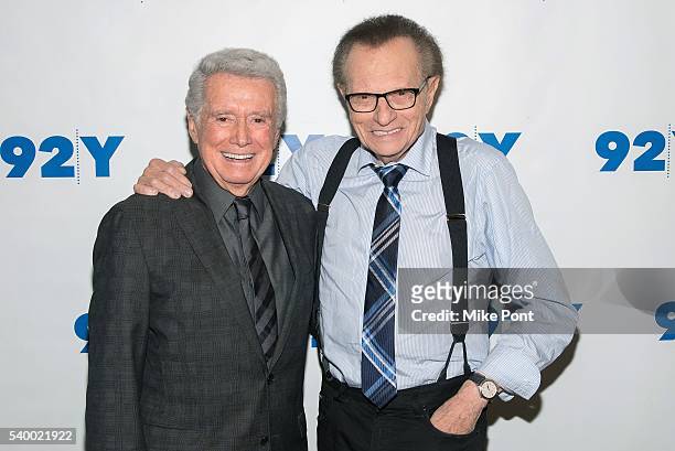 Regis Philbin and Larry King attend Larry King In Conversation With Regis Philbin at 92nd Street Y on June 13, 2016 in New York City.