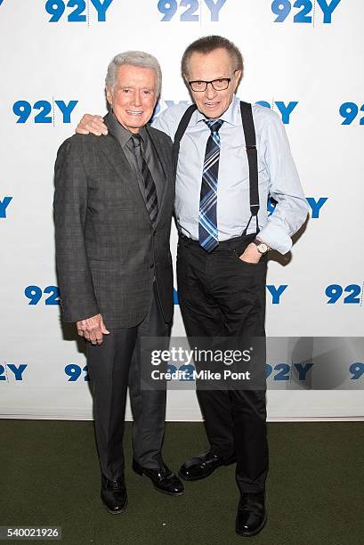 Regis Philbin and Larry King attend Larry King In Conversation With Regis Philbin at 92nd Street Y on June 13, 2016 in New York City.