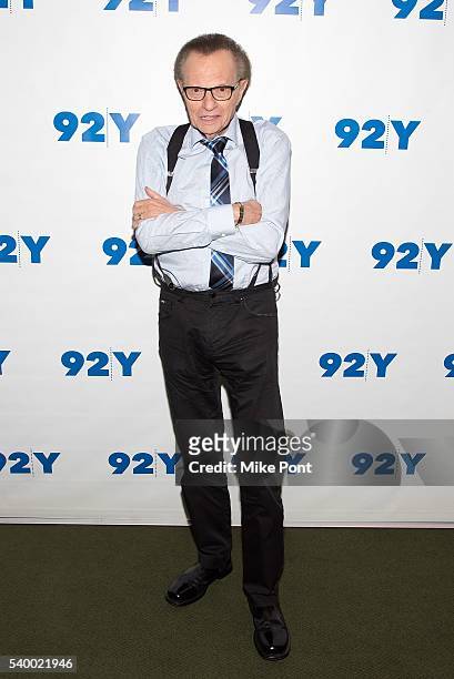 Larry King attends Larry King In Conversation With Regis Philbin at 92nd Street Y on June 13, 2016 in New York City.