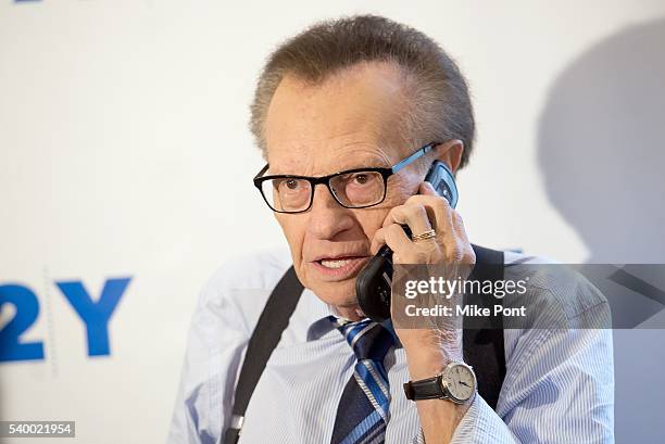 Larry King attends Larry King In Conversation With Regis Philbin at 92nd Street Y on June 13, 2016 in New York City.