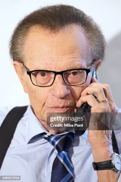 Larry King attends Larry King In Conversation With Regis Philbin at 92nd Street Y on June 13, 2016 in New York City.