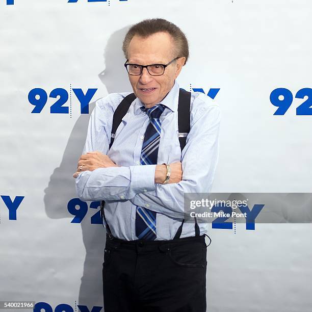 Larry King attends Larry King In Conversation With Regis Philbin at 92nd Street Y on June 13, 2016 in New York City.